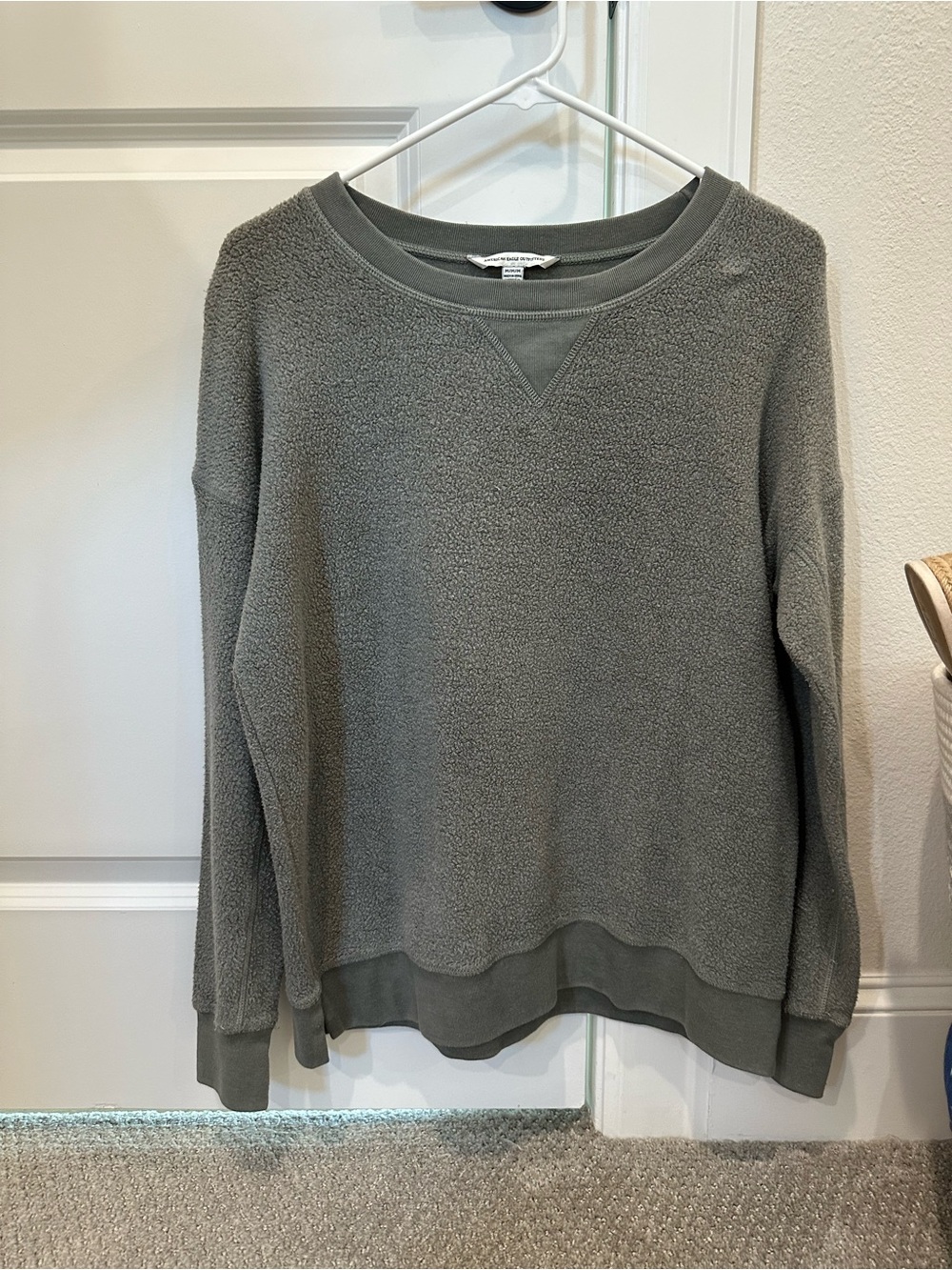 American Eagle Outfitters grey green Crewneck Sweatshirt
